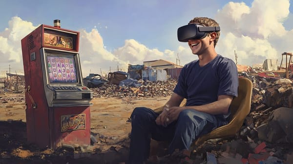 "Zuckerberg's Metaverse pivots to 24/7 memecoin casino. Meta stock finally moves (down)."